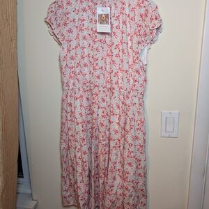 Kirundo Floral Red and White Dress